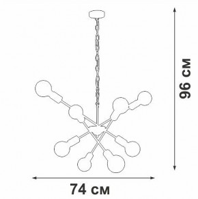 Подвесная люстра Vitaluce V4750 V4750-1/8 в Добрянке - dobryanka.mebel24.online | фото 2