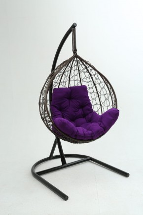 Подвесное кресло Бароло (коричневый/фиолетовый) в Добрянке - dobryanka.mebel24.online | фото