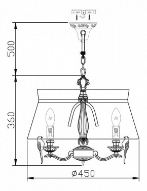 Подвесной светильник Maytoni Bird ARM013-33-W в Добрянке - dobryanka.mebel24.online | фото 3