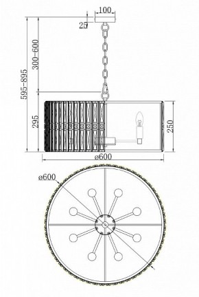 Подвесной светильник Maytoni Facet MOD094PL-08G в Добрянке - dobryanka.mebel24.online | фото 3