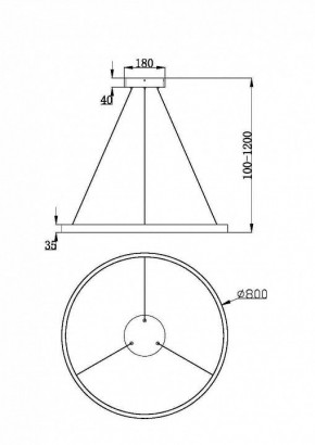 Подвесной светильник Maytoni Rim MOD058PL-L42BSK в Добрянке - dobryanka.mebel24.online | фото 2