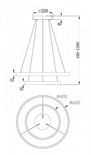 Подвесной светильник Maytoni Rim MOD058PL-L55BS4K в Добрянке - dobryanka.mebel24.online | фото 7