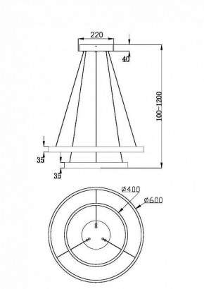 Подвесной светильник Maytoni Rim MOD058PL-L55BSK в Добрянке - dobryanka.mebel24.online | фото 4