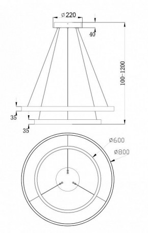 Подвесной светильник Maytoni Rim MOD058PL-L74W4K в Добрянке - dobryanka.mebel24.online | фото 6