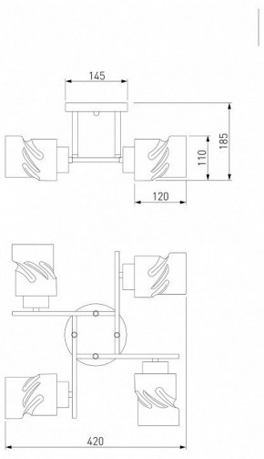 Потолочная люстра Eurosvet Hilari 30165/4 черный жемчуг в Добрянке - dobryanka.mebel24.online | фото 4