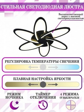 Потолочная люстра Natali Kovaltseva High-Tech Led Lamps HIGH-TECH LED LAMPS 82008 BLACK в Добрянке - dobryanka.mebel24.online | фото 5