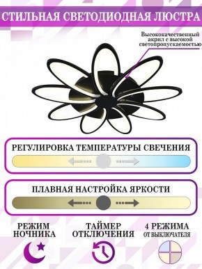 Потолочная люстра Natali Kovaltseva High-Tech Led Lamps HIGH-TECH LED LAMPS 82009 BLACK в Добрянке - dobryanka.mebel24.online | фото 5