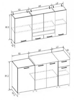 РИО-2 ЛДСП Кухонный гарнитур 1,7 м в Добрянке - dobryanka.mebel24.online | фото 7