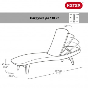 Шезлонг Пацифик (Pacific) графит в Добрянке - dobryanka.mebel24.online | фото 2