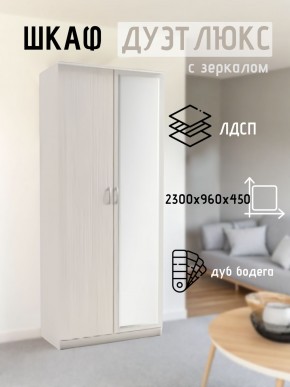 Шкаф 2-х створчатый Дуэт Люкс с зеркалом в Добрянке - dobryanka.mebel24.online | фото 5