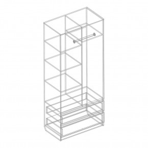 Шкаф 2-ств. с 2 ящиками "Бьянко" в Добрянке - dobryanka.mebel24.online | фото 5