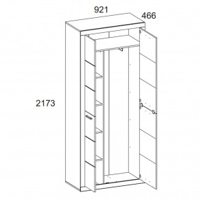 Шкаф 2D OSKAR , цвет дуб Санремо в Добрянке - dobryanka.mebel24.online | фото 4