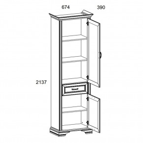 Шкаф 2D1S, MONAKO, цвет Сосна винтаж/дуб анкона в Добрянке - dobryanka.mebel24.online | фото 3