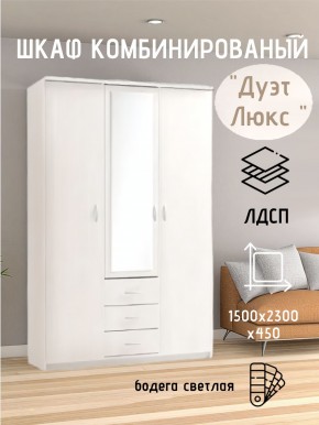 Шкаф комбинированный Дуэт Люкс с зеркалом в Добрянке - dobryanka.mebel24.online | фото 7