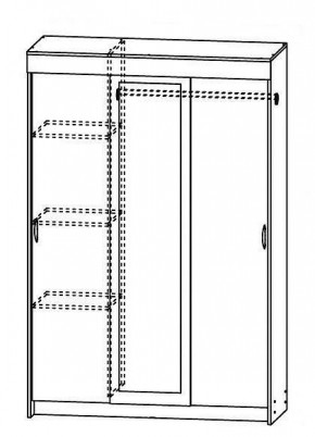 Шкаф-купе Бассо 1300 (Венге/Дуб белфорд) в Добрянке - dobryanka.mebel24.online | фото 2