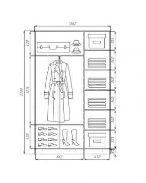 Шкаф-купе ХИТ 22-4-14-77 (420) в Добрянке - dobryanka.mebel24.online | фото 3