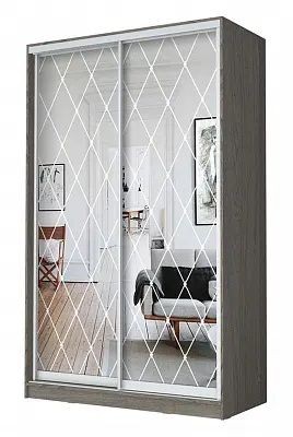 Шкаф-купе ХИТ 24-12/2-66 РОМБ БОЛЬШОЙ в Добрянке - dobryanka.mebel24.online | фото