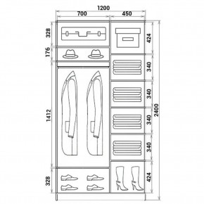 Шкаф-купе ХИТ 24-12-22 (620) в Добрянке - dobryanka.mebel24.online | фото 3