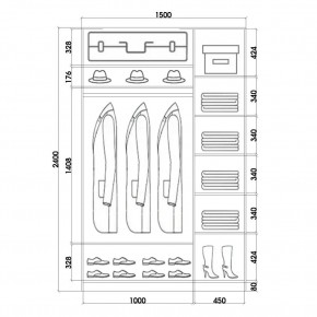 Шкаф-купе ХИТ 24-15-22 (620) в Добрянке - dobryanka.mebel24.online | фото 3