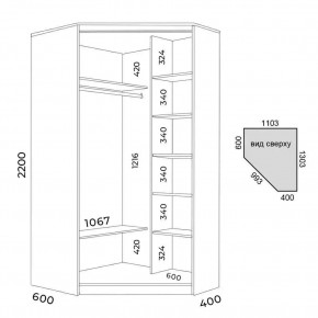 Шкаф-купе ХИТ-У-L-22-64-15 в Добрянке - dobryanka.mebel24.online | фото 3