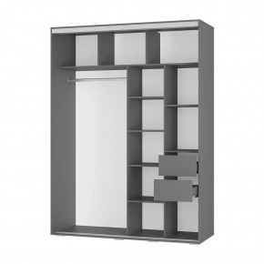 Шкаф-купе Крафт-6 1.6 м ШКК-06 (графит) в Добрянке - dobryanka.mebel24.online | фото 2