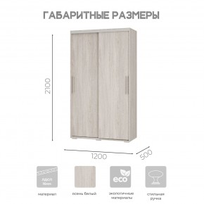 Шкаф-купе ШКК-11 (ясень белый) в Добрянке - dobryanka.mebel24.online | фото 7