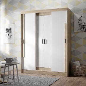 Шкаф-купе Смарт ШКК-06 (дуб сонома/белый) в Добрянке - dobryanka.mebel24.online | фото
