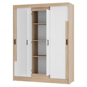 Шкаф-купе Смарт ШКК-06 (дуб сонома/белый) в Добрянке - dobryanka.mebel24.online | фото 3