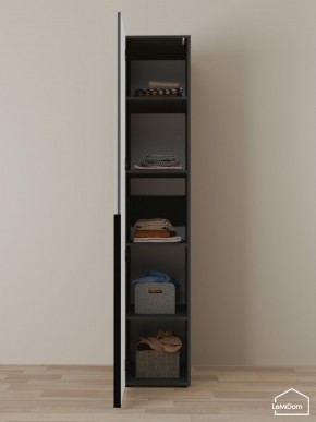 Шкаф Linnea MHR-1-2 2050х400х510 (Графит-М 11.1.25) в Добрянке - dobryanka.mebel24.online | фото 4