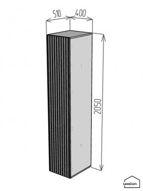 Шкаф Linnea MHR-1 2050х400х510 (Белый-М 11.1.2) в Добрянке - dobryanka.mebel24.online | фото 2