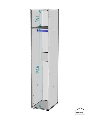 Шкаф Linnea MHR-1 2050х400х510 (Графит-М 11.1.25) в Добрянке - dobryanka.mebel24.online | фото 3