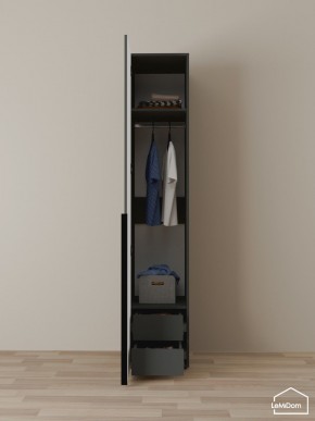 Шкаф Linnea MHR-1-3 2050х400х510 (Графит-М 11.1.25) в Добрянке - dobryanka.mebel24.online | фото 3