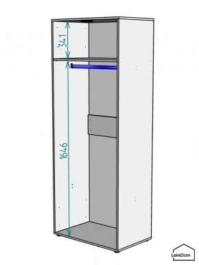 Шкаф Linnea MHR-2PO 2050х800х510 (Белый-М 11.1.2) в Добрянке - dobryanka.mebel24.online | фото 3