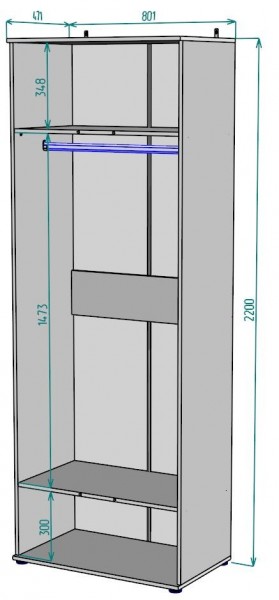 Шкаф Ольга H58 в Добрянке - dobryanka.mebel24.online | фото 2