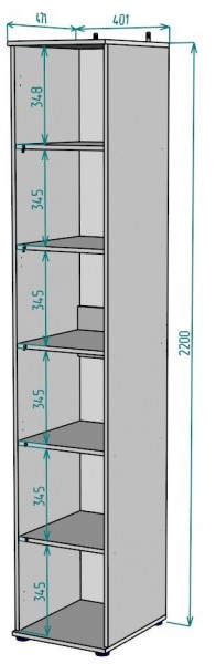 Шкаф Ольга H59 в Добрянке - dobryanka.mebel24.online | фото 2
