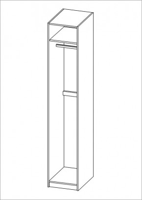 Шкаф ПЕГАС однодверный, цвет Дуб Венге в Добрянке - dobryanka.mebel24.online | фото 3