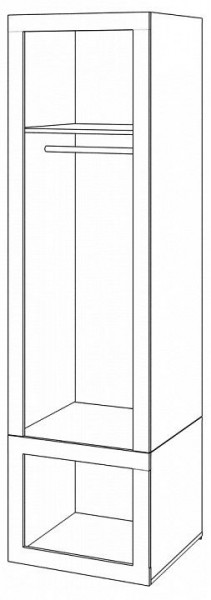 Шкаф платяной Toivo ТОЙ ШК 60/60 Д в Добрянке - dobryanka.mebel24.online | фото 2