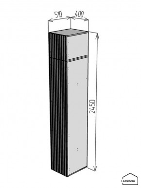 Шкаф с антресолью Linnea MHR-1A-1 2450х400х510 (Белый-М 11.1.1) в Добрянке - dobryanka.mebel24.online | фото 2