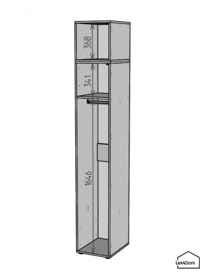 Шкаф с антресолью Linnea MHR-1A-1 2450х400х510 (Белый-М 11.1.1) в Добрянке - dobryanka.mebel24.online | фото 3