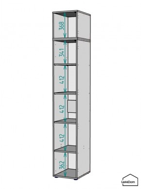 Шкаф с антресолью Linnea MHR-1A-2 2450х400х510 (Белый-М 11.1.1) в Добрянке - dobryanka.mebel24.online | фото 3