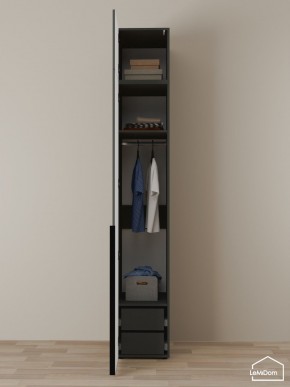 Шкаф с антресолью Linnea MHR-1A-3 2450х400х510 (Графит-М 11.1.25) в Добрянке - dobryanka.mebel24.online | фото 6
