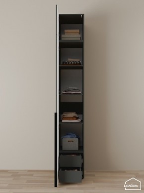Шкаф с антресолью Linnea MHR-1A-4 2450х400х510 (Графит-М 11.1.25) в Добрянке - dobryanka.mebel24.online | фото 4