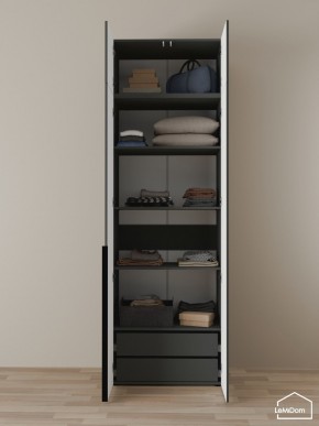 Шкаф с антресолью Linnea MHR-2A-3 2450х800х510 (Графит-М 11.1.25) в Добрянке - dobryanka.mebel24.online | фото 5