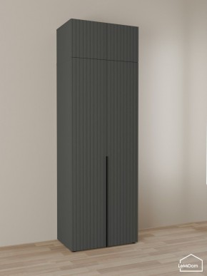 Шкаф с антресолью Linnea MHR-2A-4 2450х800х510 (Графит-М 11.1.25) в Добрянке - dobryanka.mebel24.online | фото 1