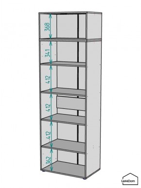 Шкаф с антресолью Linnea MHR-2POA-2 2450х800х510 (Белый-М 11.1.1) в Добрянке - dobryanka.mebel24.online | фото 3