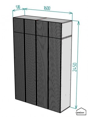 Шкаф с антресолью Linnea MHR-4POA-1 2450х1600х510 (Белый-М 11.1.1) в Добрянке - dobryanka.mebel24.online | фото 2