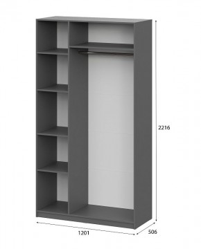 Шкаф ШК-5 (1200) Графит серый в Добрянке - dobryanka.mebel24.online | фото 5