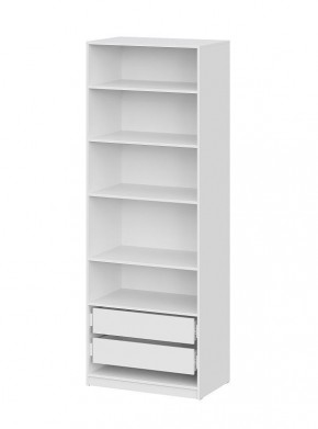 Шкаф ШК-5 + 4 полки + ящики (800) Белый текстурный в Добрянке - dobryanka.mebel24.online | фото