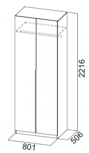 Шкаф ШК-5 (800) Графит серый в Добрянке - dobryanka.mebel24.online | фото