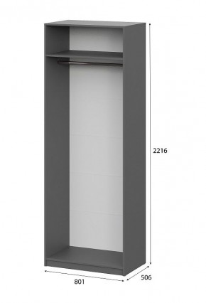 Шкаф ШК-5 (800) Графит серый в Добрянке - dobryanka.mebel24.online | фото 5